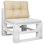 Cuscino per Pallet Beige 60x40x12 cm in Tessuto