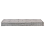 Cuscino per Pallet e Pavimento in Cotone 120x80x10 cm Grigio