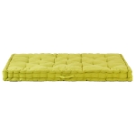 Cuscino per Pallet e Pavimento in Cotone 120x80x10 cm Verde