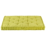 Cuscino per Pallet e Pavimento in Cotone 120x80x10 cm Verde