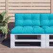 Cuscino per Pallet Turchese 80x40x12 cm in Tessuto