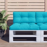 Cuscino per Pallet Turchese 80x40x12 cm in Tessuto