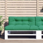 Cuscino per Pallet Verde 120x40x12 cm in Tessuto