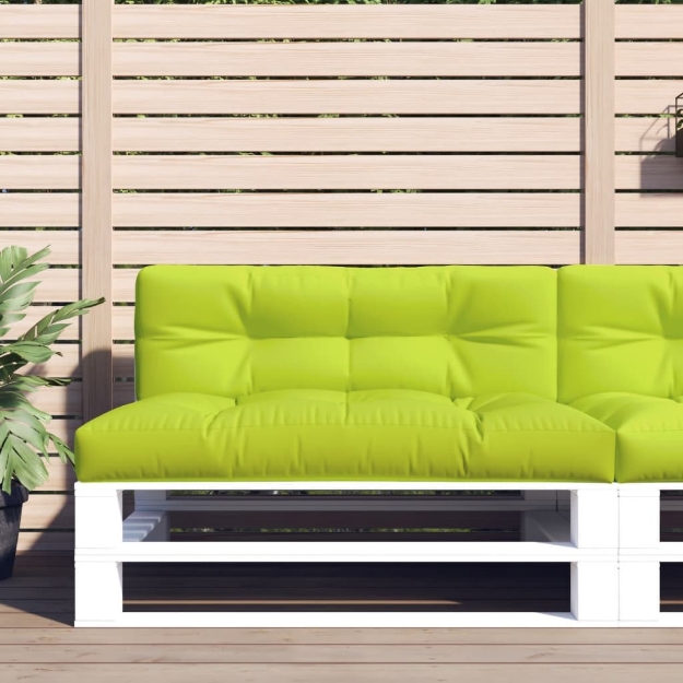 Cuscino per Pallet Verde Brillante 120x40x12 cm in Tessuto