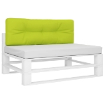 Cuscino per Pallet Verde Brillante 120x40x12 cm in Tessuto