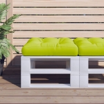 Cuscino per Pallet Verde Brillante 60x60x12 cm in Tessuto