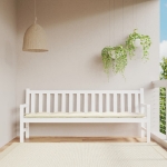 Cuscino per Panca Bianco Crema 200x50x7 cm in Tessuto Oxford