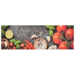 Tappeto da Cucina Lavabile Verdure 60x180 cm Velluto