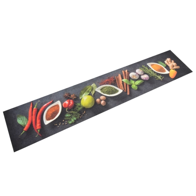 Tappeto da Cucina Lavabile Spezie 60x300 cm Velluto