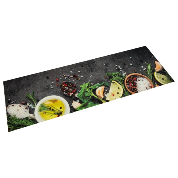 Tappeto da Cucina Lavabile Spezie 60x180 cm Velluto