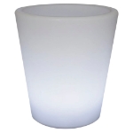 Eurotrail Lampada LED Ricaricabile/Vaso di Fiori Rotondo 38 cm
