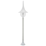 Lampione da Giardino E27 120 cm Alluminio Bianco