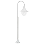 Lampione da Giardino E27 120 cm Alluminio Bianco