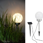 HI Lampada a Sfera Solare a LED da Giardino Rotante 25 cm