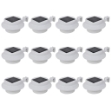 Lampade Solari da Esterno per Recinzioni 12 pz LED Bianco