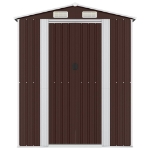 Capanno da Giardino Marrone Scuro 192x606x223cm Acciaio Zincato
