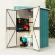 Capanno Giardino a Parete Verde 118x100x178 cm Acciaio Zincato