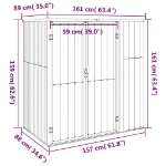 Capanno per Attrezzi Antracite 161x89x161 cm Acciaio Zincato