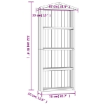 Capanno per Attrezzi da Giardino 87x33x222cm in Pino Impregnato