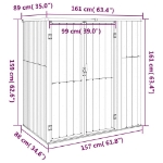 Capanno per Attrezzi Grigio 161x89x161 cm in Acciaio Zincato