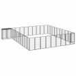 Box Cani 42 Pannelli Nero 50x100 cm Acciaio Verniciato Polvere