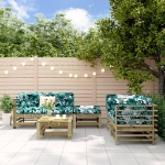 Set Salotto da Giardino 6 pz in Legno Impregnato di Pino