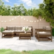 Set Salotto da Giardino 7 pz Miele in Legno Massello di Pino