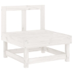 Set Salotto da Giardino 5 pz Bianco in Legno Massello di Pino