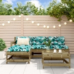 Set Salotto da Giardino 5 pz in Legno Impregnato di Pino