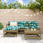 Set Salotto da Giardino 5 pz in Legno Impregnato di Pino