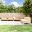 Set Salotto da Giardino 6 pz in Legno Massello di Pino