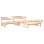 Set Salotto da Giardino 4 pz in Legno Massello di Pino