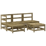 Set Salotto da Giardino 5 pz in Legno Impregnato di Pino