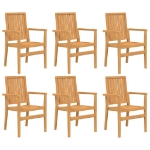 Set da Pranzo da Giardino 7 pz in Legno Massello di Teak