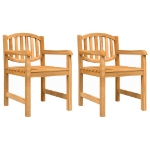 Set da Pranzo per Giardino 3 pz in Legno Massello di Teak