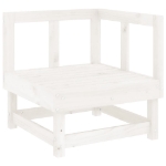 Set Salotto da Giardino 7 pz Bianco in Legno Massello di Pino