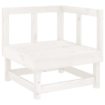 Set Salotto da Giardino 7 pz Bianco in Legno Massello di Pino