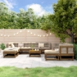 Set Salotto da Giardino 11 pz in Legno Massello di Pino Miele