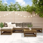 Set Salotto da Giardino 6 pz Miele in Legno Massello di Pino