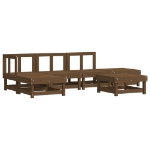 Set Salotto da Giardino 6 pz Miele in Legno Massello di Pino