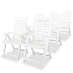 Set da Pranzo da Giardino 7 pz in Plastica Bianco