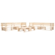 Set Divani da Giardino con Pallet 6 pz in Legno Naturale