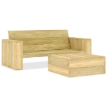 Set Divani da Giardino 2 pz in Legno di Pino Impregnato