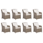 Set da Pranzo da Giardino 11 pz in Polyrattan