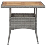 Set Mobili da Pranzo da Giardino 5 pz Grigio Polyrattan Acacia