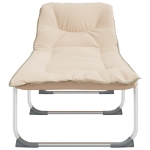 Lettino Pieghevole Beige in Tessuto