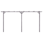 Pergolato da Giardino Grigio 400x40x205 cm in Pino Impregnato