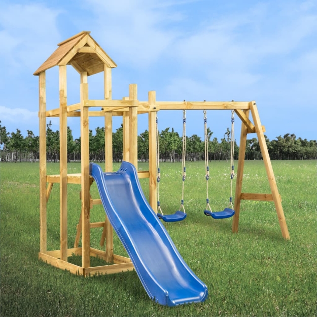 Torre da Gioco 285x120x226,5 cm in Legno di Pino Impregnato