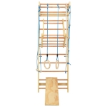 Set da Arrampicata per Interni con Scalette e Anelli in Legno