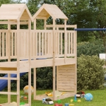 Torre da Gioco con Arrampicata 53x110x214 cm in Legno di Pino
